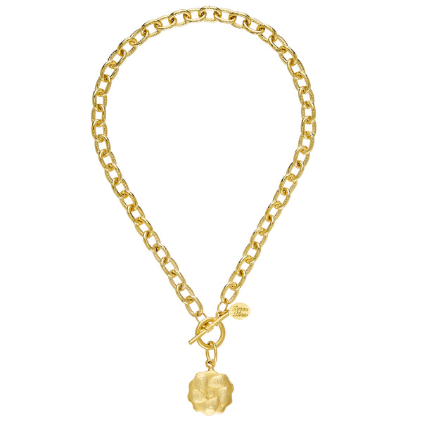 Oyster Plate Toggle Necklace
