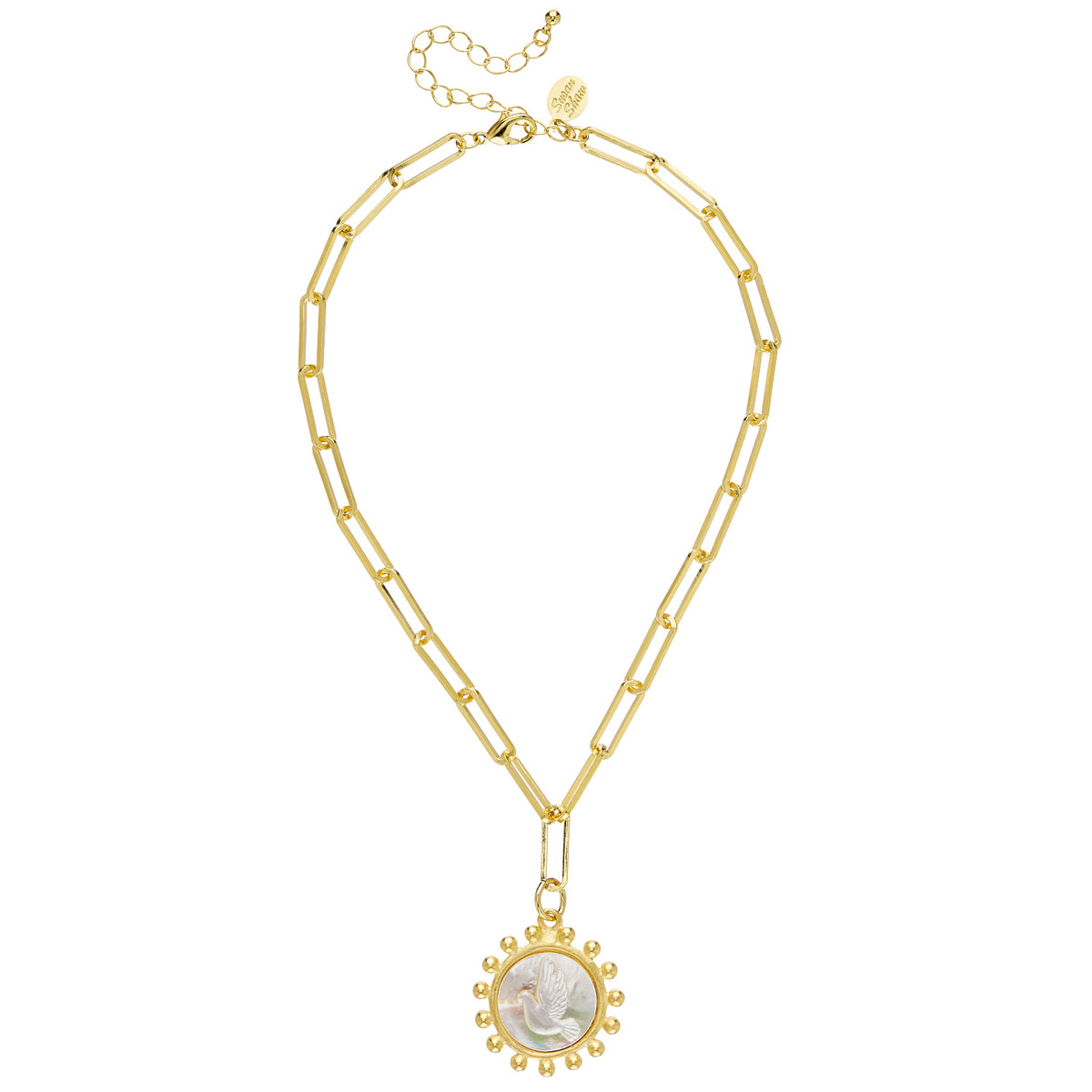 Emily Engraved Dove Necklace