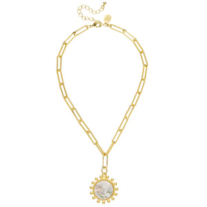 Emily Engraved Dove Necklace