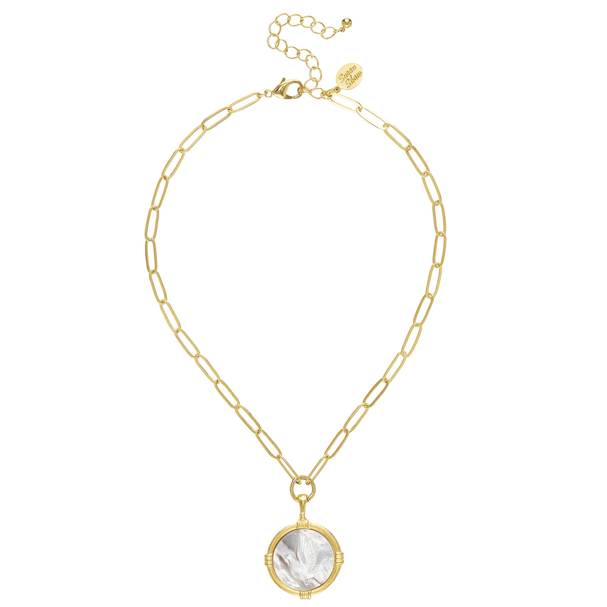 Ida Engraved Dove Necklace