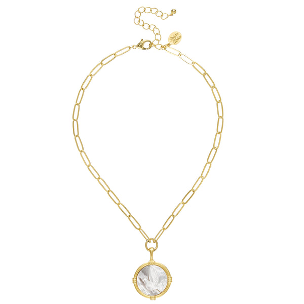 Ida Engraved Dove Necklace