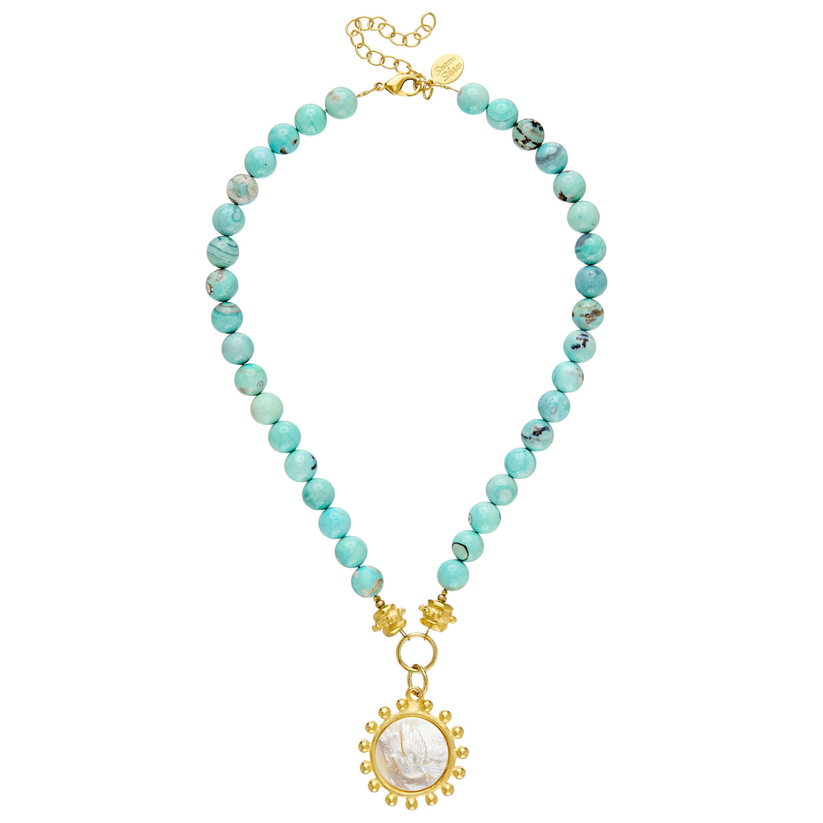 Erin Engraved Dove Agate Necklace