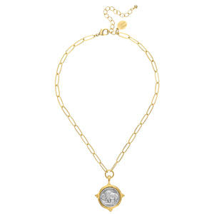 Buffalo Nickel Paperclip Necklace