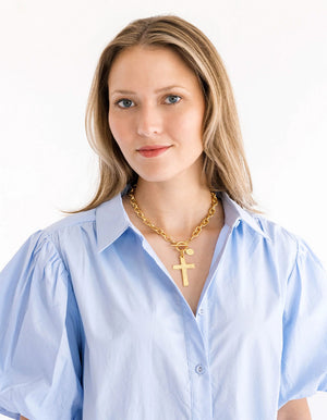 Classic Cross Toggle Necklace