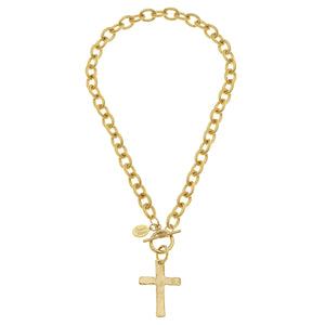 Classic Cross Toggle Necklace