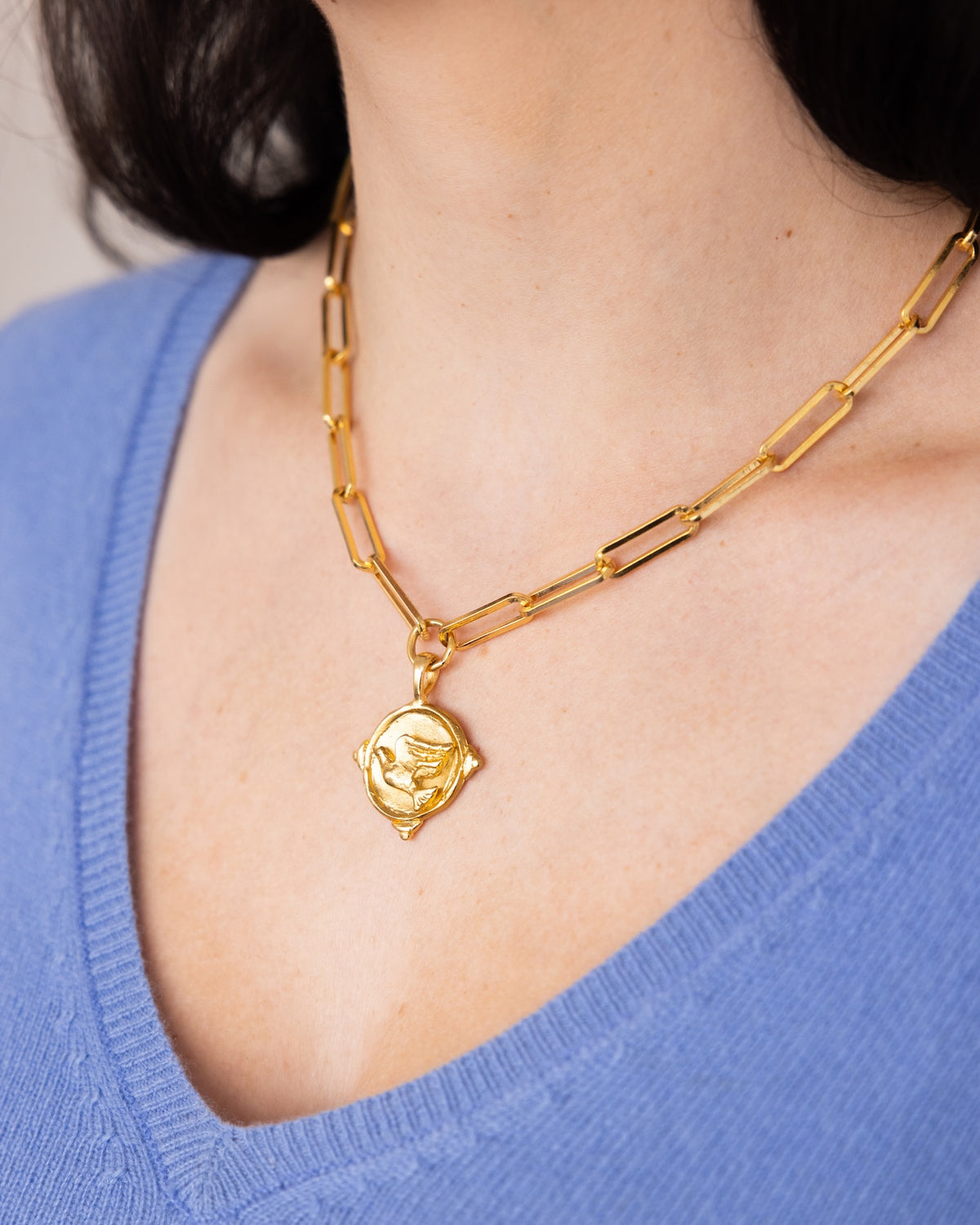 Dove Paperclip Necklace