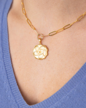 Oyster Plate Paperclip Necklace