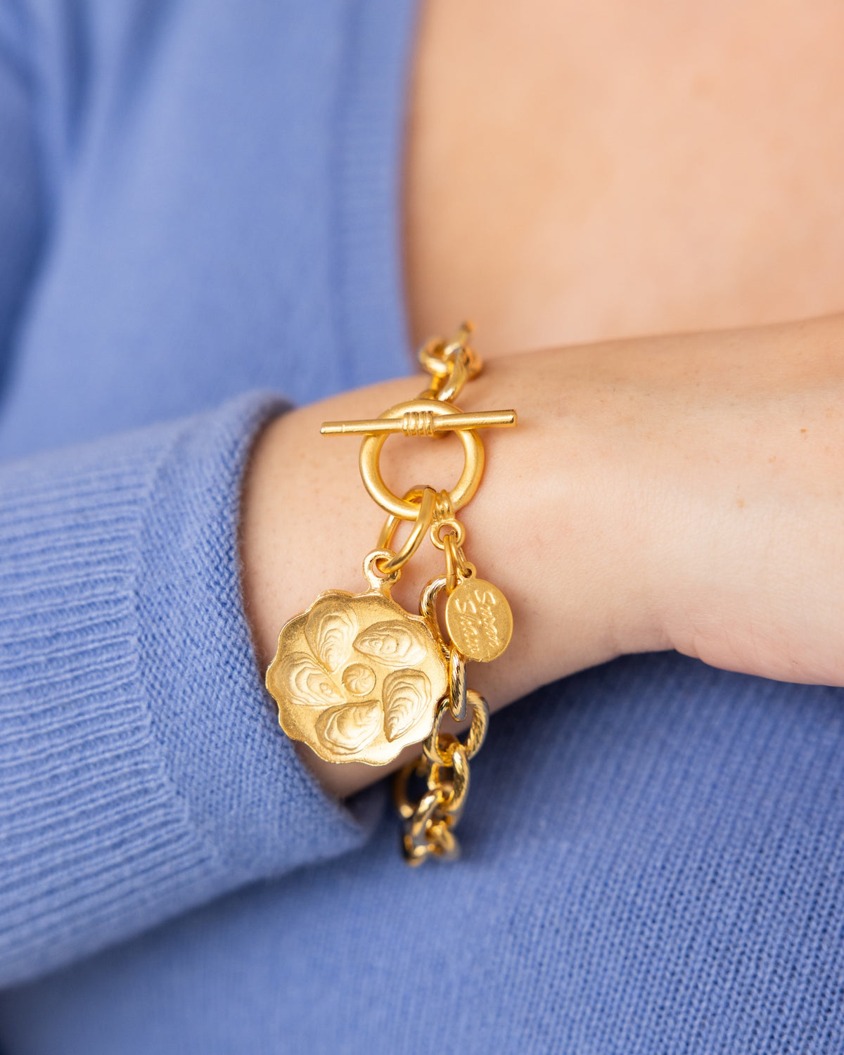 Oyster Plate Toggle Bracelet