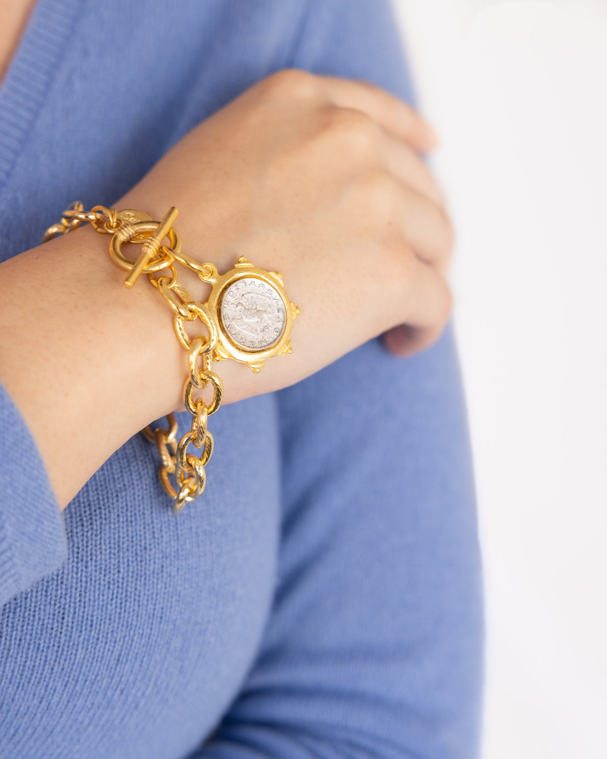 Dove Coin Toggle Bracelet