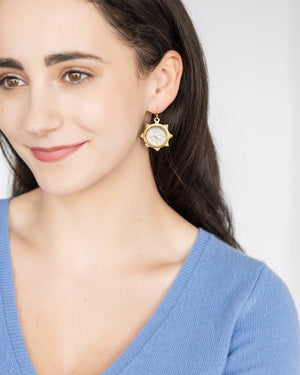Dove Coin Earrings
