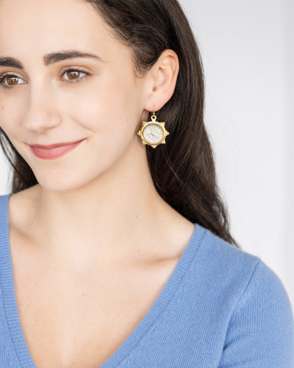 Dove Coin Earrings