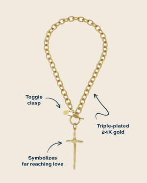 Tall Cross Toggle Necklace