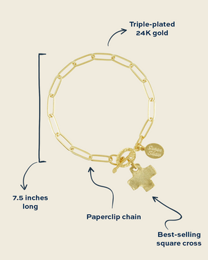 Cross Paperclip Bracelet