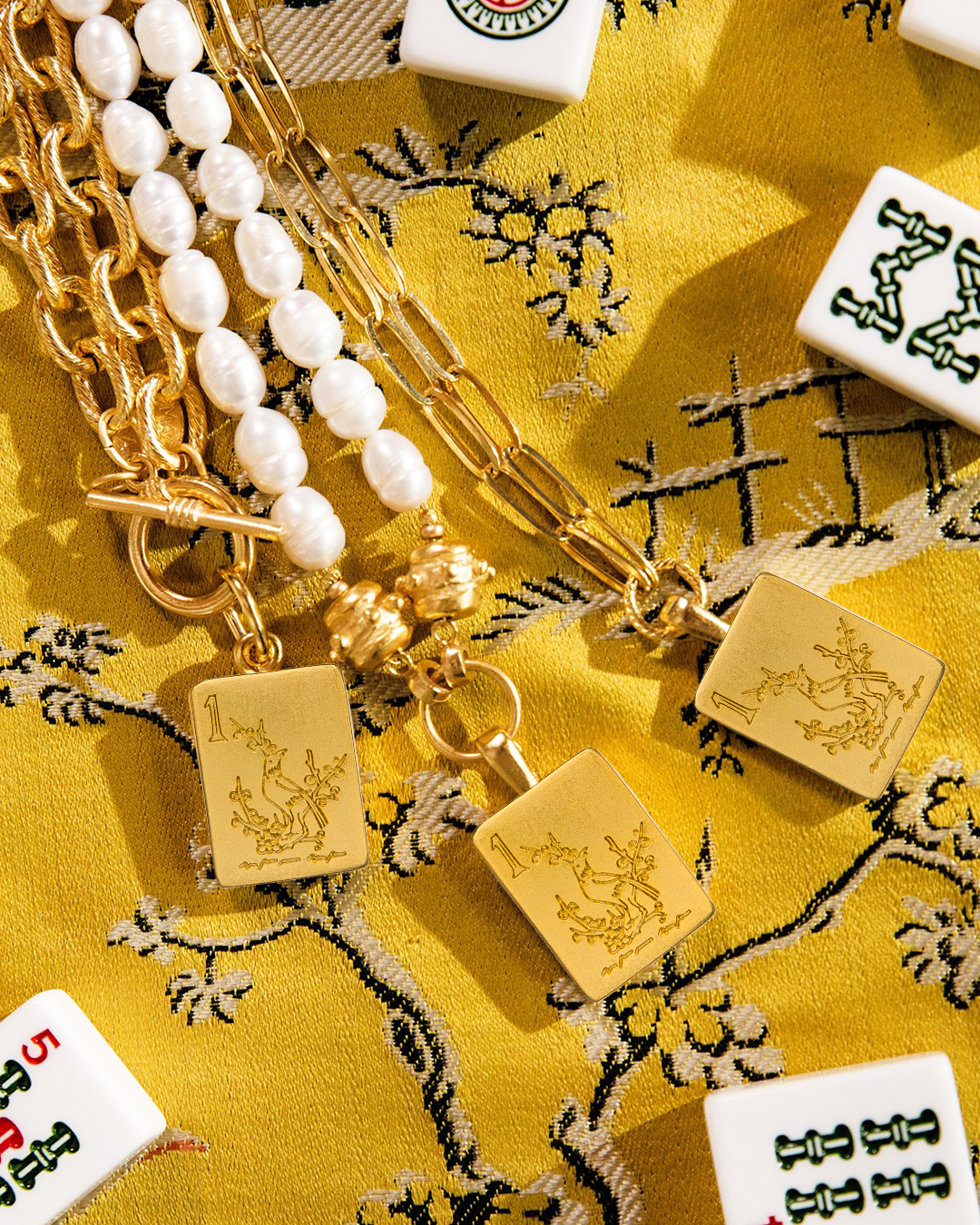 Bird Bam Mahjong Toggle Necklace