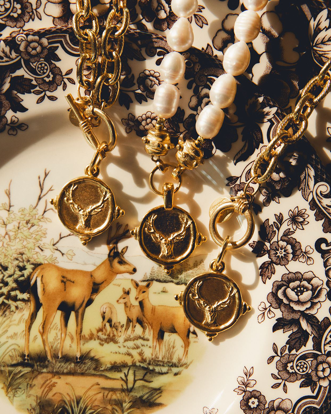 Stag Pearl Necklace