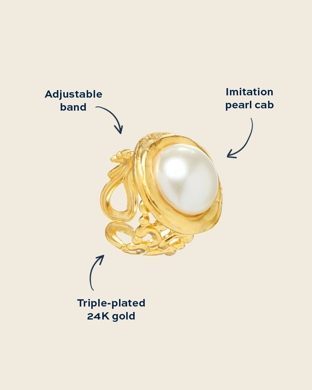 Pearl Cab Ring