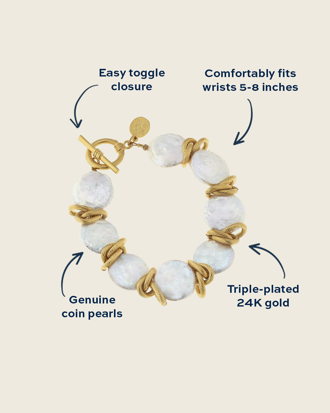Coin Pearl Bracelet