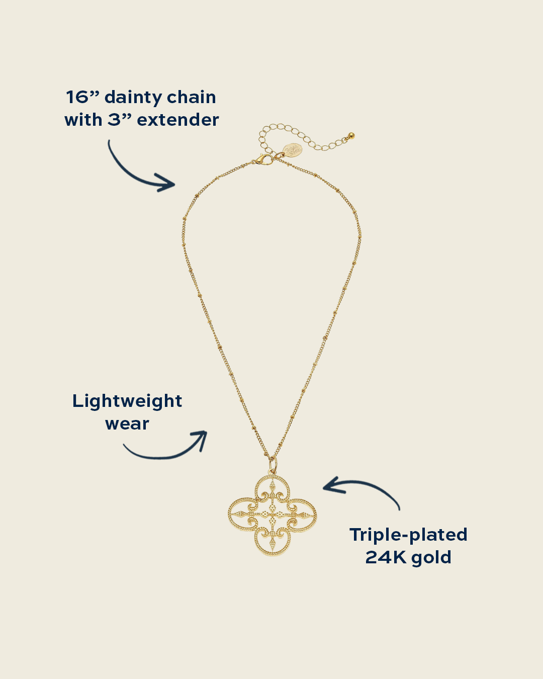 Filigree Clover Necklace