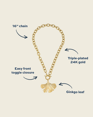 Ginkgo Toggle Necklace