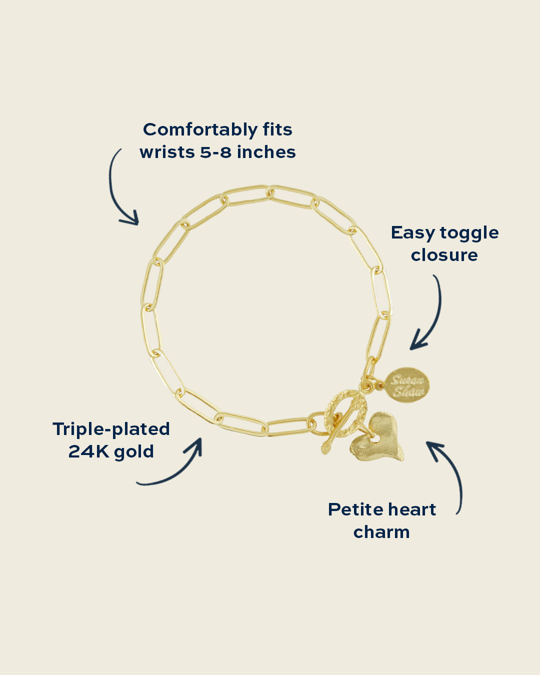 Heart Paperclip Bracelet