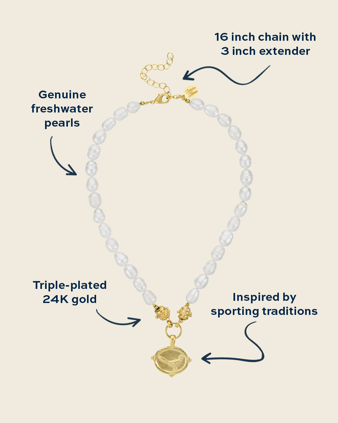 Pheasant Pearl Necklace