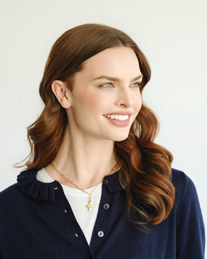 Small Cross Paperclip Necklace