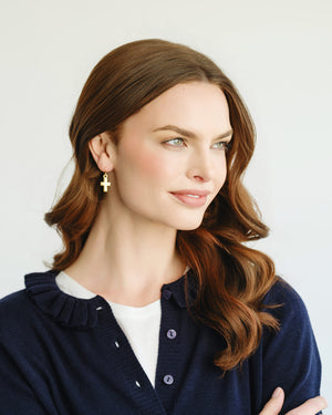 Small Cross Earrings