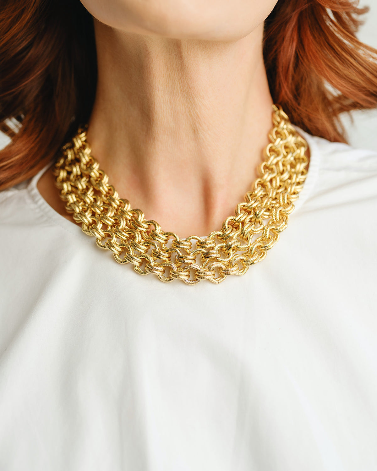 Triple Strand Chain Necklace