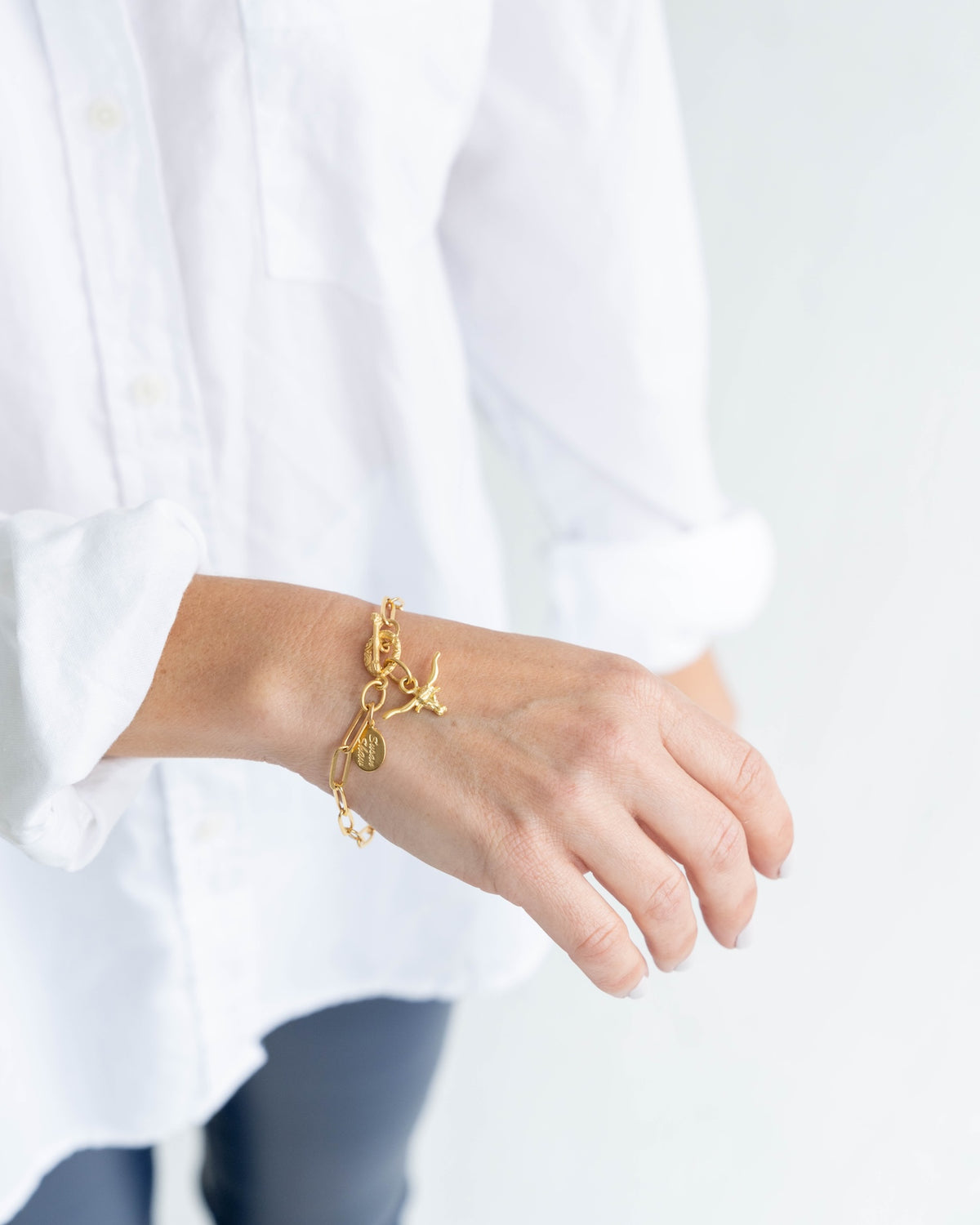 Longhorn Paperclip Bracelet