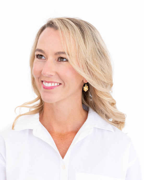 Mini Tiger Head Drop Earrings