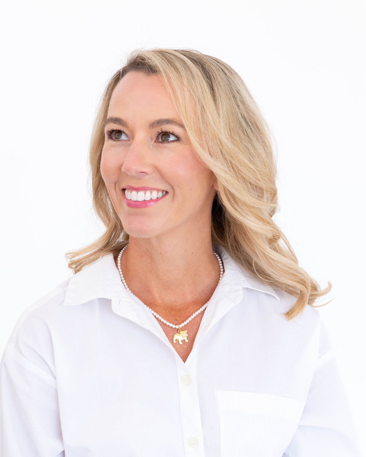 Alys Bulldog Pearl Necklace