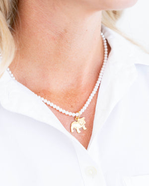 Alys Bulldog Pearl Necklace