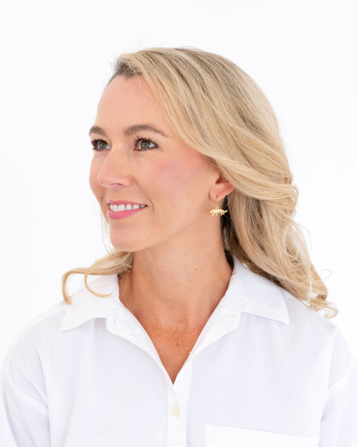 Mini Tiger Drop Earrings