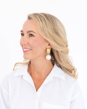 Lucille Cotton Pearl Earrings