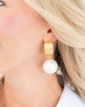 Lucille Cotton Pearl Earrings
