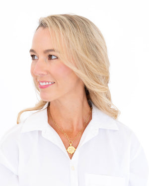 Elephant Intaglio Paperclip Necklace