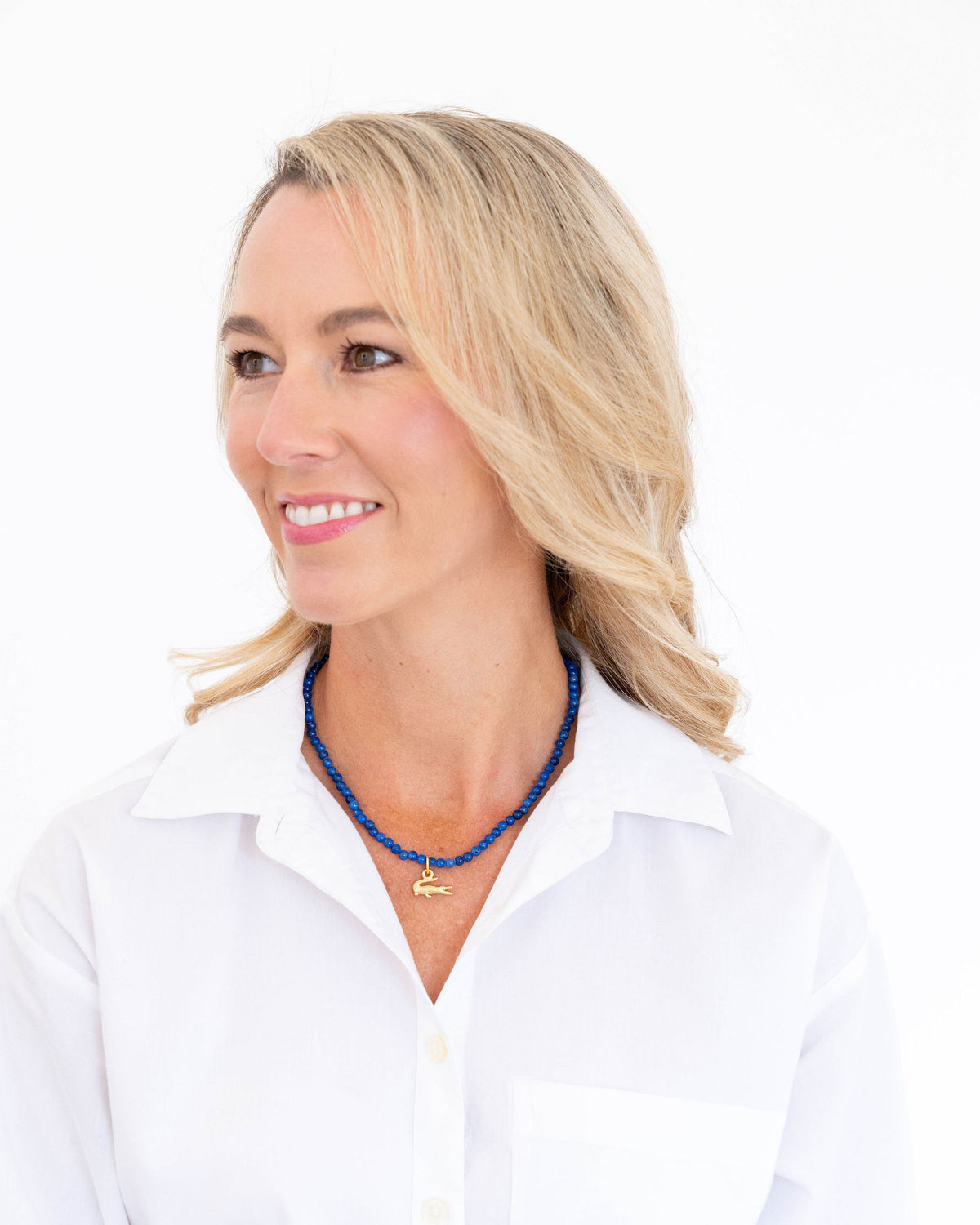 Alys Alligator Blue Lapis Necklace