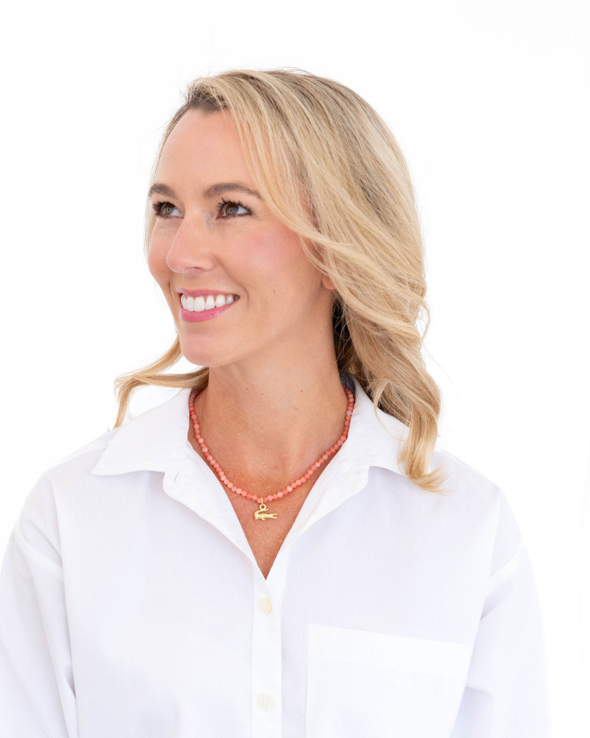 Alys Alligator Coral Necklace