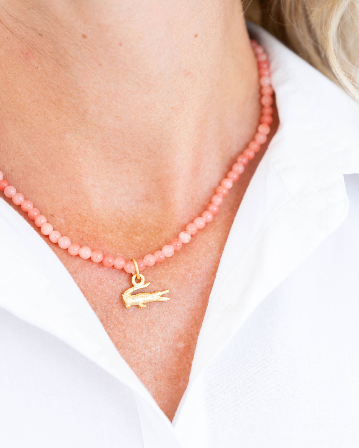 Alys Alligator Coral Necklace