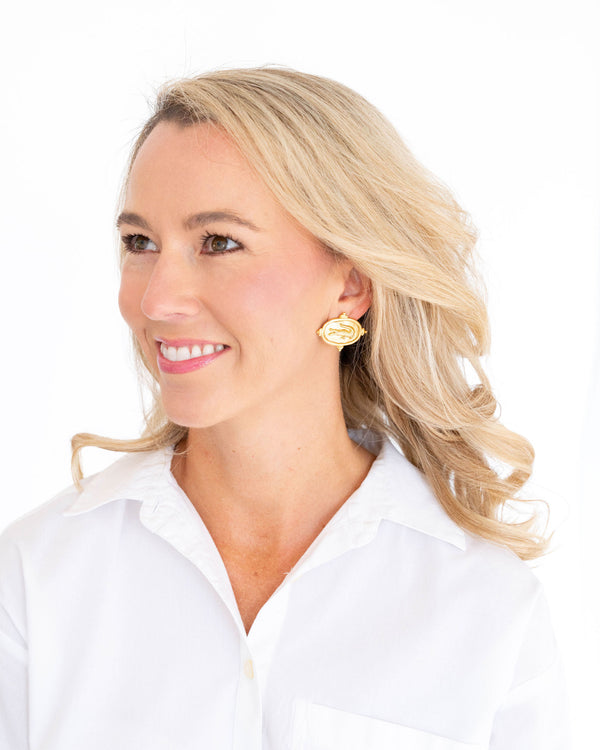 Alligator Intaglio Studs