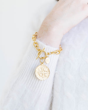 Peruvian Coin Toggle Bracelet