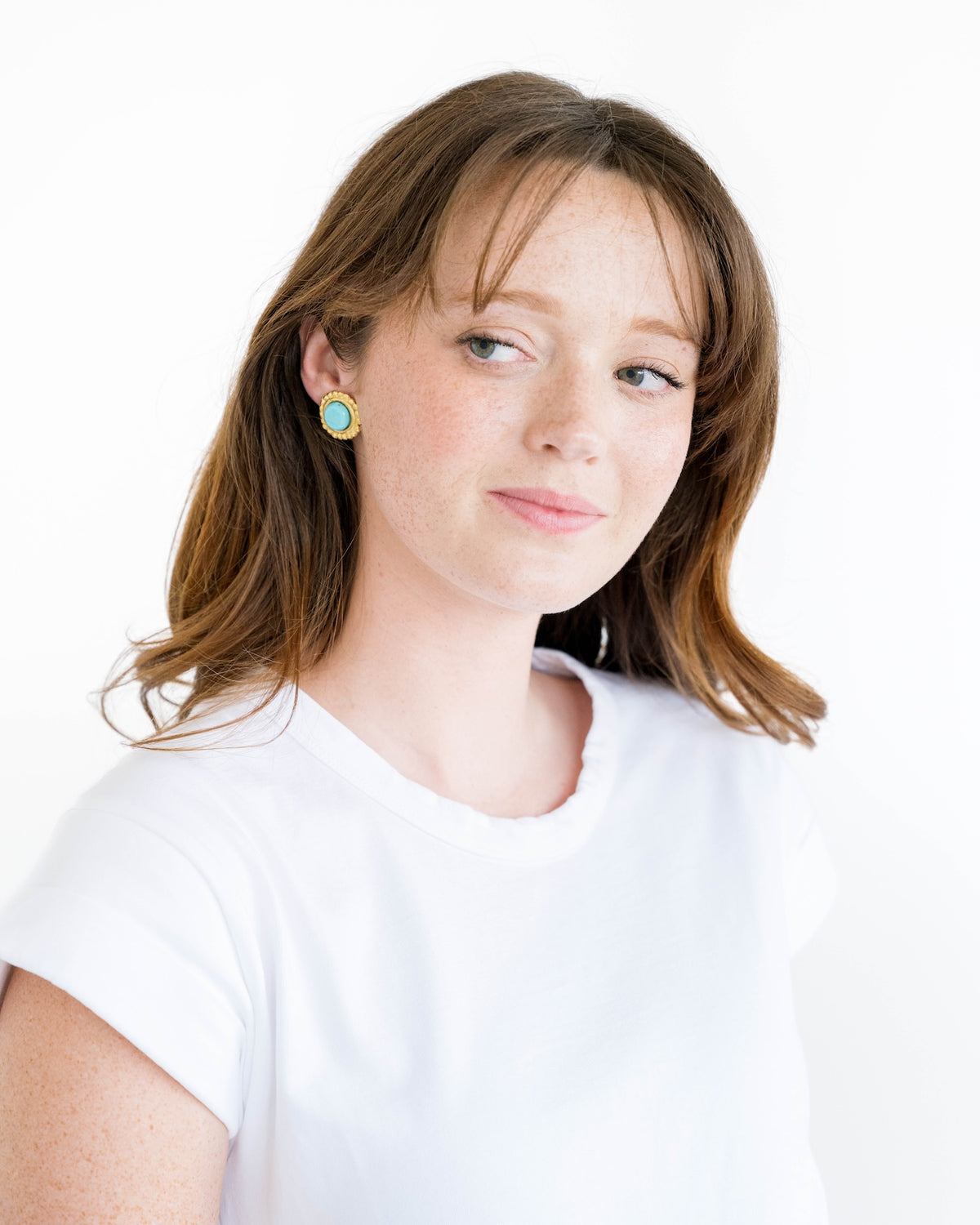 Turquoise Dotted Studs