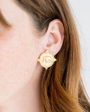 Elephant Intaglio Studs