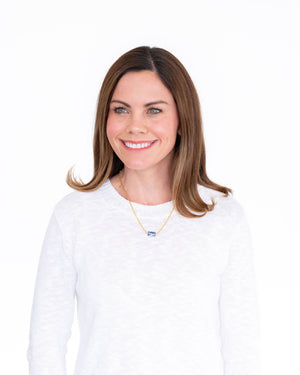 Blue & White Allie Spool Necklace