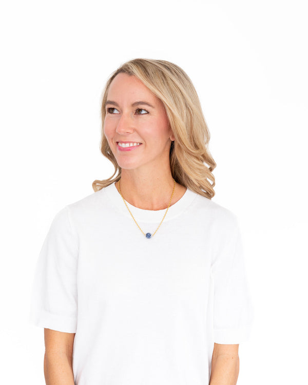 Blue & White Allie Bead Necklace