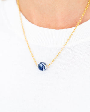 Blue & White Allie Bead Necklace