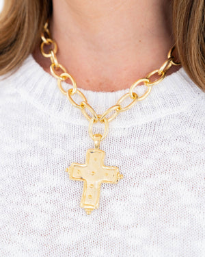 Dotted Cross Necklace