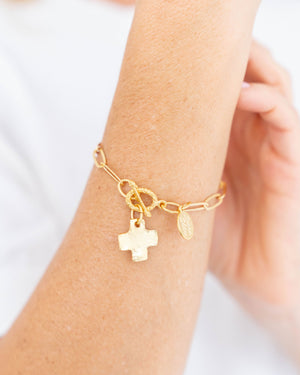 Cross Paperclip Bracelet