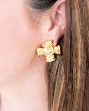 Regal Cross Studs