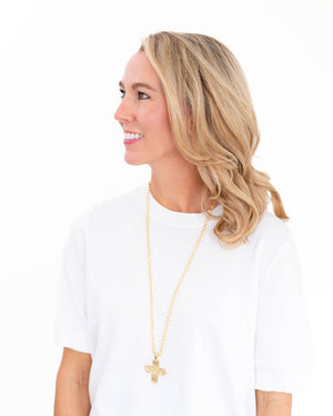 Long Jerusalem Cross Necklace
